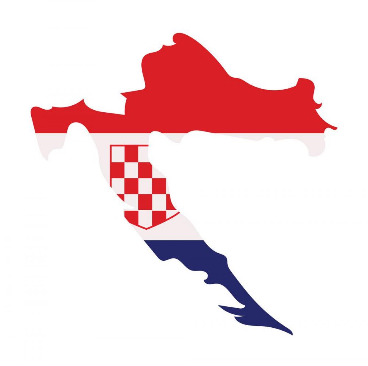 Mappa della bandiera della Croazia