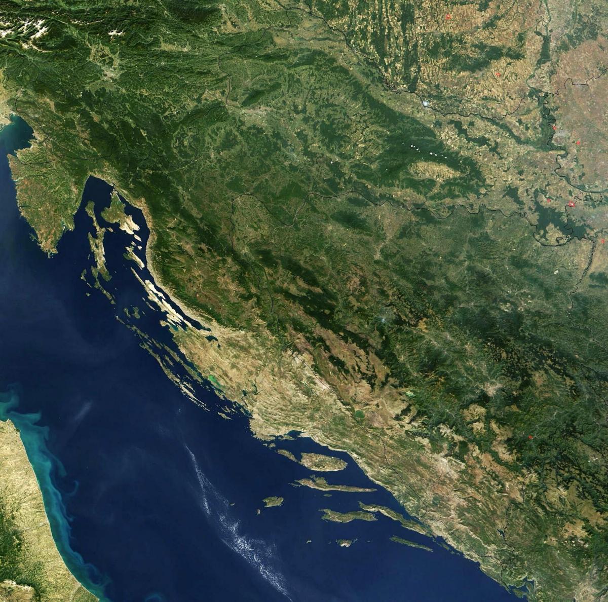 Mappa panoramica della Croazia