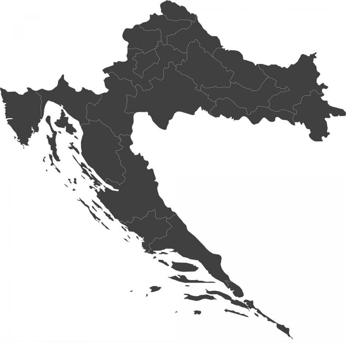 Mappa vettoriale della Croazia